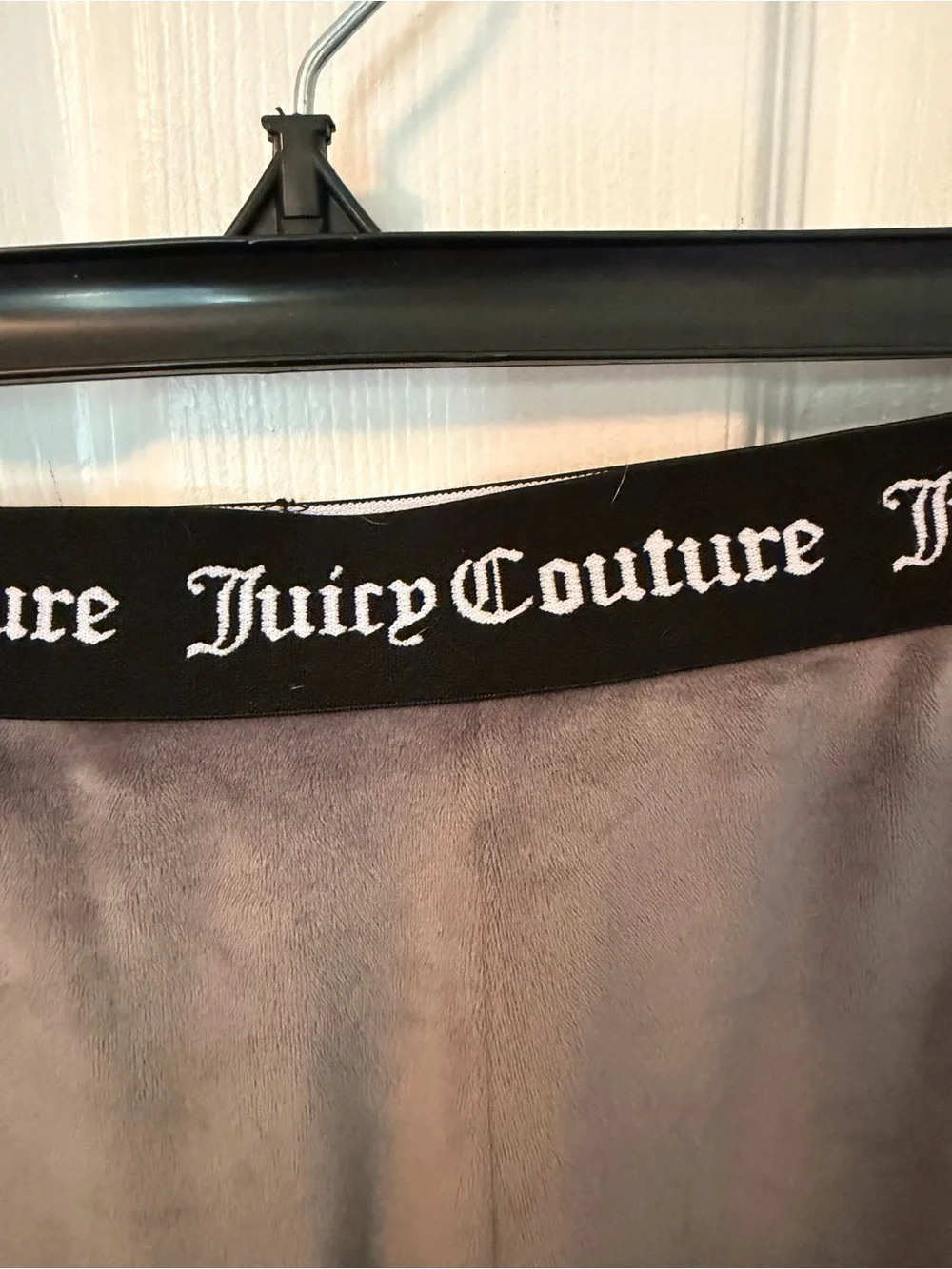 Juicy Couture Gray Velour Lounge Shorts with Logo Waistband